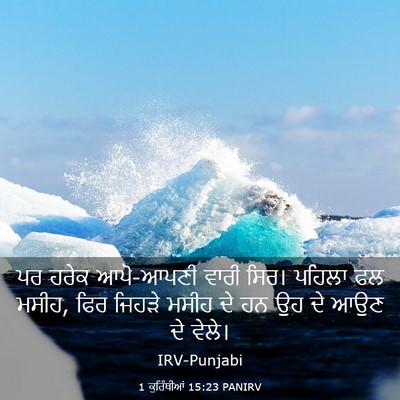 Picture 03 - 1 ਕੁਰਿੰਥੀਆਂ 15:23 PANIRV - ਪਰ ਹਰੇਕ ਆਪੋ-ਆਪਣੀ - Bible Verse Picture
