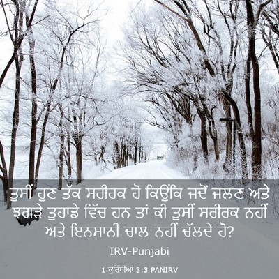 Picture 03 - 1 ਕੁਰਿੰਥੀਆਂ 3:3 PANIRV - ਤੁਸੀਂ ਹੁਣ ਤੱਕ - Bible Verse Picture