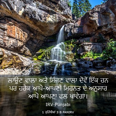 Picture 03 - 1 ਕੁਰਿੰਥੀਆਂ 3:8 PANIRV - ਲਾਉਣ ਵਾਲਾ ਅਤੇ - Bible Verse Picture