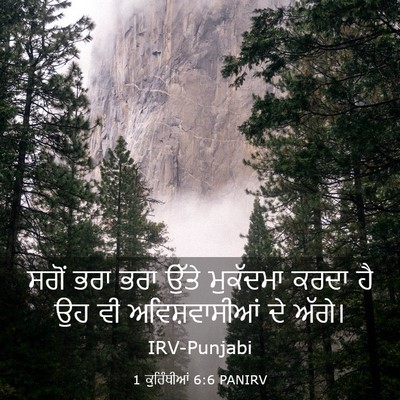 Picture 03 - 1 ਕੁਰਿੰਥੀਆਂ 6:6 PANIRV - ਸਗੋਂ ਭਰਾ ਭਰਾ ਉੱਤੇ - Bible Verse Picture
