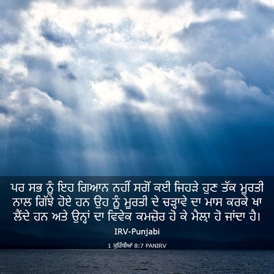Picture 03 - 1 ਕੁਰਿੰਥੀਆਂ 8:7 PANIRV - ਪਰ ਸਭ ਨੂੰ ਇਹ ਗਿਆਨ - Bible Verse Picture
