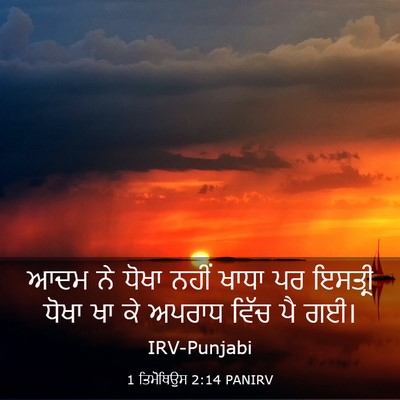Picture 03 - 1 ਤਿਮੋਥਿਉਸ 2:14 PANIRV - ਆਦਮ ਨੇ ਧੋਖਾ ਨਹੀਂ - Bible Verse Picture