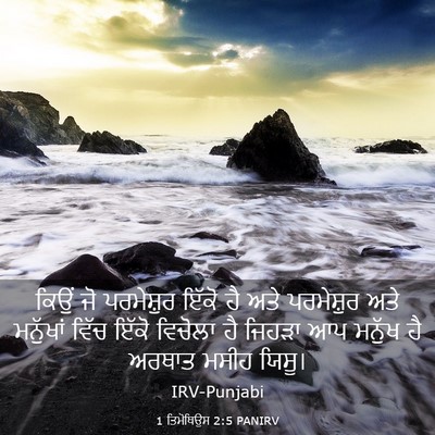 Picture 03 - 1 ਤਿਮੋਥਿਉਸ 2:5 PANIRV - ਕਿਉਂ ਜੋ ਪਰਮੇਸ਼ੁਰ - Bible Verse Picture