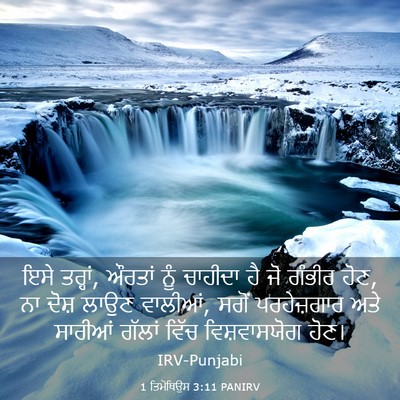 Picture 03 - 1 ਤਿਮੋਥਿਉਸ 3:11 PANIRV - ਇਸੇ ਤਰ੍ਹਾਂ, ਔਰਤਾਂ - Bible Verse Picture