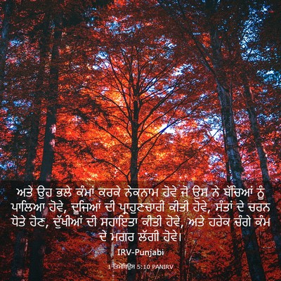 Picture 03 - 1 ਤਿਮੋਥਿਉਸ 5:10 PANIRV - ਅਤੇ ਉਹ ਭਲੇ ਕੰਮਾਂ - Bible Verse Picture