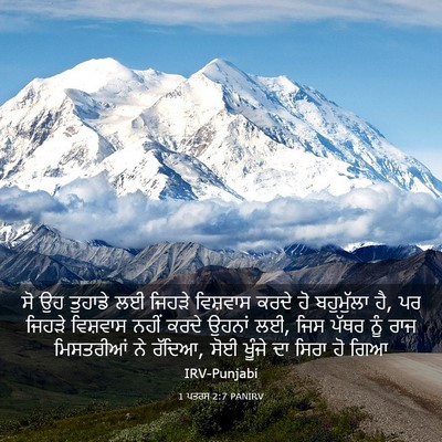 Picture 03 - 1 ਪਤਰਸ 2:7 PANIRV - ਸੋ ਉਹ ਤੁਹਾਡੇ ਲਈ - Bible Verse Picture