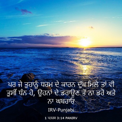 Picture 03 - 1 ਪਤਰਸ 3:14 PANIRV - ਪਰ ਜੇ ਤੁਹਾਨੂੰ ਧਰਮ - Bible Verse Picture