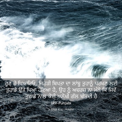 Picture 03 - 1 ਪਤਰਸ 4:12 PANIRV - ਹੁਣ ਹੇ ਪਿਆਰਿਓ, - Bible Verse Picture