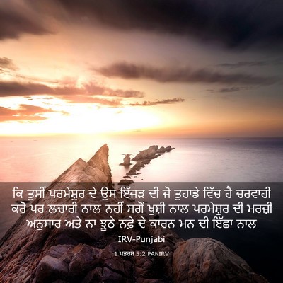 Picture 03 - 1 ਪਤਰਸ 5:2 PANIRV - ਕਿ ਤੁਸੀਂ ਪਰਮੇਸ਼ੁਰ - Bible Verse Picture