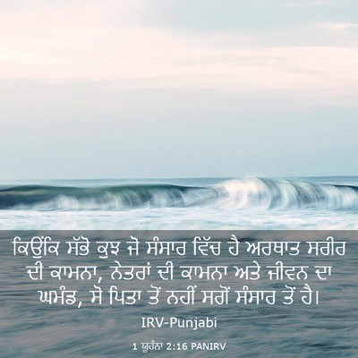Picture 03 - 1 ਯੂਹੰਨਾ 2:16 PANIRV - ਕਿਉਂਕਿ ਸੱਭੋ ਕੁਝ ਜੋ - Bible Verse Picture