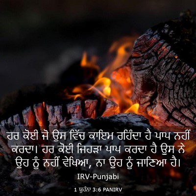 Picture 03 - 1 ਯੂਹੰਨਾ 3:6 PANIRV - ਹਰ ਕੋਈ ਜੋ ਉਸ ਵਿੱਚ - Bible Verse Picture
