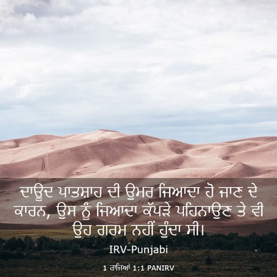 Picture 03 - 1 ਰਾਜਿਆਂ 1:1 PANIRV - ਦਾਊਦ ਪਾਤਸ਼ਾਹ ਦੀ - Bible Verse Picture