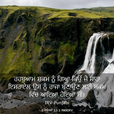 Picture 03 - 1 ਰਾਜਿਆਂ 12:1 PANIRV - ਰਹਬੁਆਮ ਸ਼ਕਮ ਨੂੰ - Bible Verse Picture