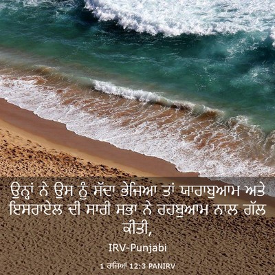 Picture 03 - 1 ਰਾਜਿਆਂ 12:3 PANIRV - ਉਨ੍ਹਾਂ ਨੇ ਉਸ ਨੂੰ - Bible Verse Picture