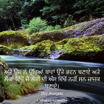 Picture 03 - 1 ਰਾਜਿਆਂ 12:31 PANIRV - ਅਤੇ ਉਸ ਨੇ ਉੱਚਿਆਂ - Bible Verse Picture