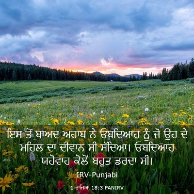 Picture 03 - 1 ਰਾਜਿਆਂ 18:3 PANIRV - ਇਸ ਤੋਂ ਬਾਅਦ ਅਹਾਬ ਨੇ - Bible Verse Picture