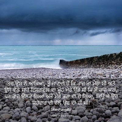 Picture 03 - 1 ਰਾਜਿਆਂ 2:15 PANIRV - ਤਦ ਉਸ ਨੇ ਆਖਿਆ, ਤੂੰ - Bible Verse Picture