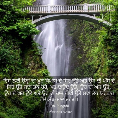 Picture 03 - 1 ਰਾਜਿਆਂ 2:33 PANIRV - ਇਸ ਲਈ ਉਨ੍ਹਾਂ ਦਾ - Bible Verse Picture