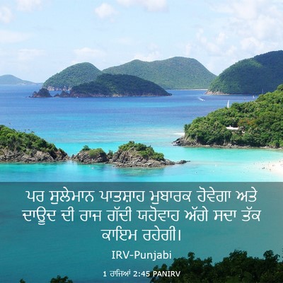Picture 03 - 1 ਰਾਜਿਆਂ 2:45 PANIRV - ਪਰ ਸੁਲੇਮਾਨ - Bible Verse Picture