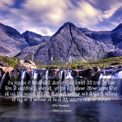 Picture 03 - 1 ਰਾਜਿਆਂ 2:8 PANIRV - ਵੇਖ ਬਹੁਰੀਮ ਦੇ - Bible Verse Picture