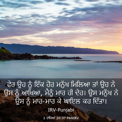 Picture 03 - 1 ਰਾਜਿਆਂ 20:37 PANIRV - ਫੇਰ ਉਹ ਨੂੰ ਇੱਕ ਹੋਰ - Bible Verse Picture
