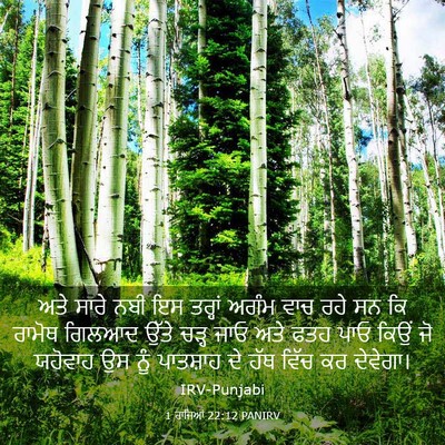 Picture 03 - 1 ਰਾਜਿਆਂ 22:12 PANIRV - ਅਤੇ ਸਾਰੇ ਨਬੀ ਇਸ - Bible Verse Picture