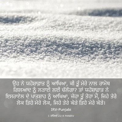 Picture 03 - 1 ਰਾਜਿਆਂ 22:4 PANIRV - ਉਹ ਨੇ ਯਹੋਸ਼ਾਫ਼ਾਤ - Bible Verse Picture