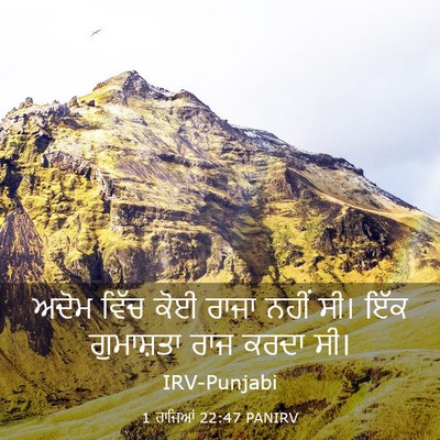 Picture 03 - 1 ਰਾਜਿਆਂ 22:47 PANIRV - ਅਦੋਮ ਵਿੱਚ ਕੋਈ ਰਾਜਾ - Bible Verse Picture
