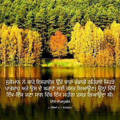 Picture 03 - 1 ਰਾਜਿਆਂ 4:7 PANIRV - ਸੁਲੇਮਾਨ ਨੇ ਸਾਰੇ - Bible Verse Picture