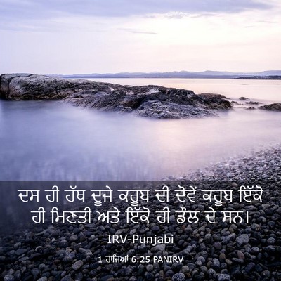 Picture 03 - 1 ਰਾਜਿਆਂ 6:25 PANIRV - ਦਸ ਹੀ ਹੱਥ ਦੂਜੇ ਕਰੂਬ - Bible Verse Picture