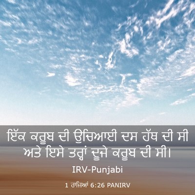 Picture 03 - 1 ਰਾਜਿਆਂ 6:26 PANIRV - ਇੱਕ ਕਰੂਬ ਦੀ ਉਚਿਆਈ - Bible Verse Picture