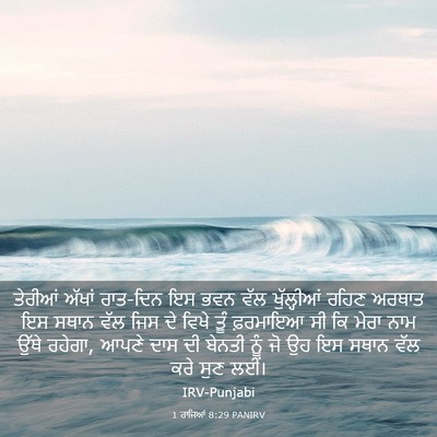 Picture 03 - 1 ਰਾਜਿਆਂ 8:29 PANIRV - ਤੇਰੀਆਂ ਅੱਖਾਂ - Bible Verse Picture