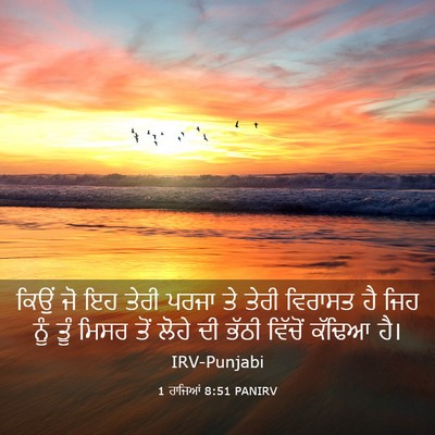 Picture 03 - 1 ਰਾਜਿਆਂ 8:51 PANIRV - ਕਿਉਂ ਜੋ ਇਹ ਤੇਰੀ - Bible Verse Picture