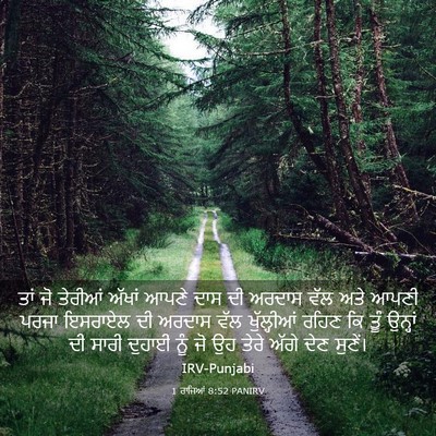 Picture 03 - 1 ਰਾਜਿਆਂ 8:52 PANIRV - ਤਾਂ ਜੋ ਤੇਰੀਆਂ - Bible Verse Picture
