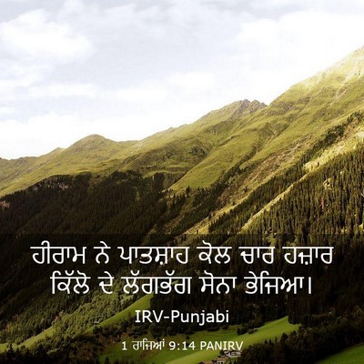 Picture 03 - 1 ਰਾਜਿਆਂ 9:14 PANIRV - ਹੀਰਾਮ ਨੇ ਪਾਤਸ਼ਾਹ - Bible Verse Picture
