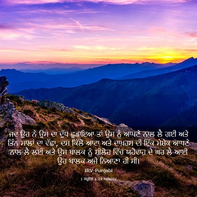 Picture 03 - 1 ਸਮੂਏਲ 1:24 PANIRV - ਜਦ ਉਹ ਨੇ ਉਸ ਦਾ ਦੁੱਧ - Bible Verse Picture