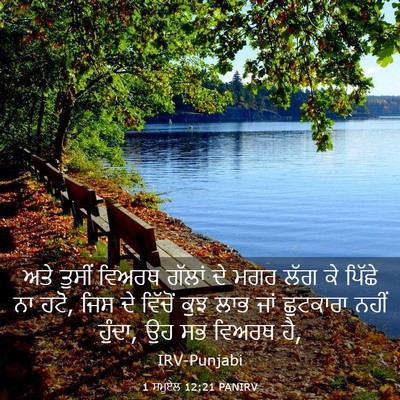 Picture 03 - 1 ਸਮੂਏਲ 12:21 PANIRV - ਅਤੇ ਤੁਸੀਂ ਵਿਅਰਥ - Bible Verse Picture