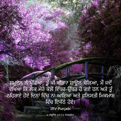 Picture 03 - 1 ਸਮੂਏਲ 13:11 PANIRV - ਸਮੂਏਲ ਨੇ ਪੁੱਛਿਆ, - Bible Verse Picture