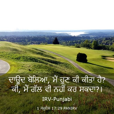 Picture 03 - 1 ਸਮੂਏਲ 17:29 PANIRV - ਦਾਊਦ ਬੋਲਿਆ, ਮੈਂ ਹੁਣ - Bible Verse Picture