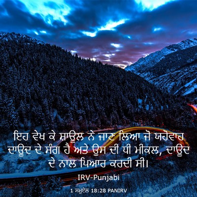Picture 03 - 1 ਸਮੂਏਲ 18:28 PANIRV - ਇਹ ਵੇਖ ਕੇ ਸ਼ਾਊਲ ਨੇ - Bible Verse Picture