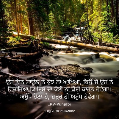 Picture 03 - 1 ਸਮੂਏਲ 20:26 PANIRV - ਉਸ ਦਿਨ ਸ਼ਾਊਲ ਨੇ ਕੁਝ - Bible Verse Picture