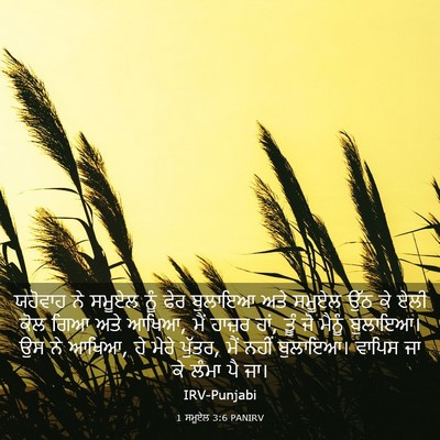 Picture 03 - 1 ਸਮੂਏਲ 3:6 PANIRV - ਯਹੋਵਾਹ ਨੇ ਸਮੂਏਲ - Bible Verse Picture