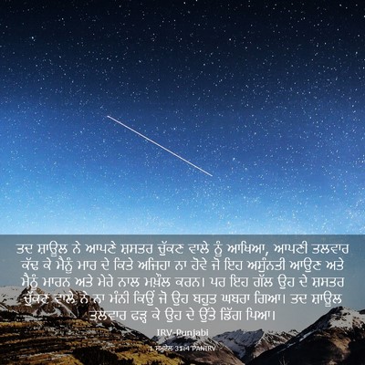 Picture 03 - 1 ਸਮੂਏਲ 31:4 PANIRV - ਤਦ ਸ਼ਾਊਲ ਨੇ ਆਪਣੇ - Bible Verse Picture