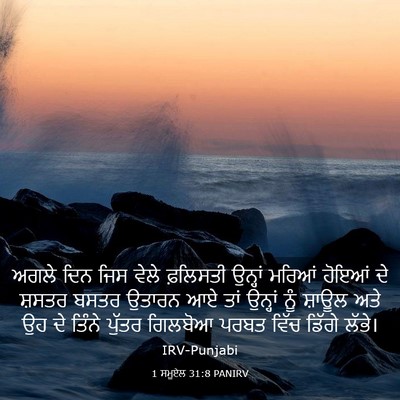 Picture 03 - 1 ਸਮੂਏਲ 31:8 PANIRV - ਅਗਲੇ ਦਿਨ ਜਿਸ ਵੇਲੇ - Bible Verse Picture
