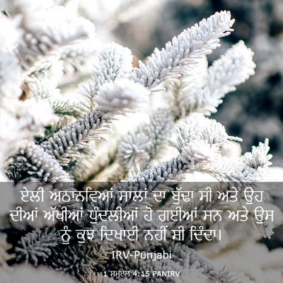 Picture 03 - 1 ਸਮੂਏਲ 4:15 PANIRV - ਏਲੀ ਅਠਾਨਵਿਆਂ - Bible Verse Picture