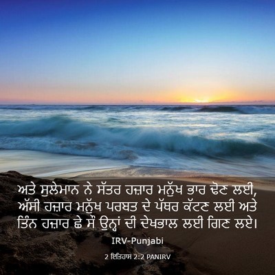 Picture 03 - 2 ਇਤਿਹਾਸ 2:2 PANIRV - ਅਤੇ ਸੁਲੇਮਾਨ ਨੇ - Bible Verse Picture