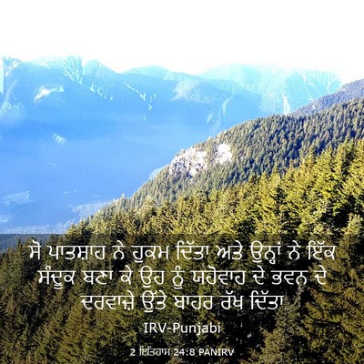 Picture 03 - 2 ਇਤਿਹਾਸ 24:8 PANIRV - ਸੋ ਪਾਤਸ਼ਾਹ ਨੇ ਹੁਕਮ - Bible Verse Picture