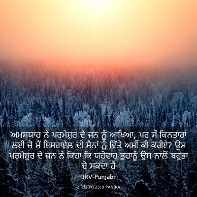 Picture 03 - 2 ਇਤਿਹਾਸ 25:9 PANIRV - ਅਮਸਯਾਹ ਨੇ - Bible Verse Picture