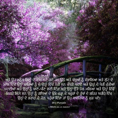 Picture 03 - 2 ਇਤਿਹਾਸ 28:15 PANIRV - ਅਤੇ ਉਹ ਮਨੁੱਖ - Bible Verse Picture