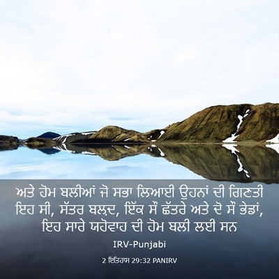 Picture 03 - 2 ਇਤਿਹਾਸ 29:32 PANIRV - ਅਤੇ ਹੋਮ ਬਲੀਆਂ ਜੋ - Bible Verse Picture
